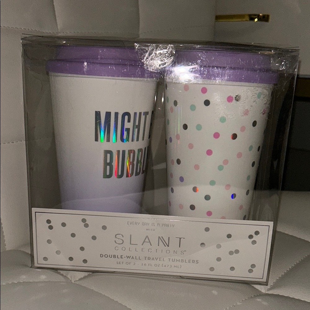 Slant Collections Double-Wall Travel Tumblers Set